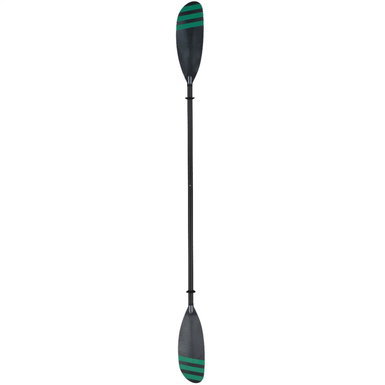 Kayak Paddle – ABS Carbon Weave with Green Stripes