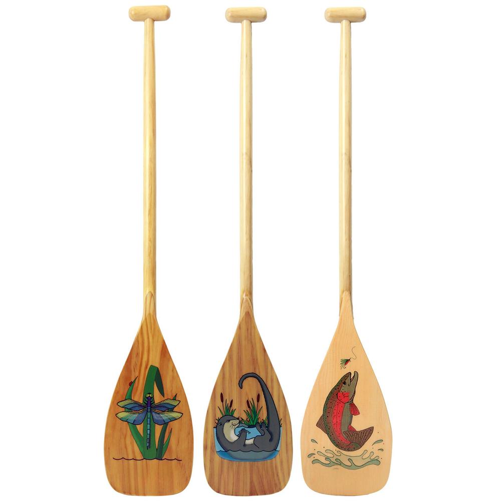 Sawyer Story Kids Canoe Paddle with Animal Graphics Adventure Log and T-Grip for Small Hands